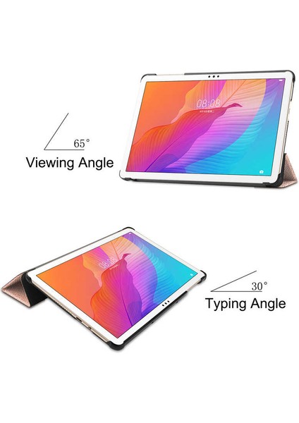 Huawei Matepad T10 / T10S Kılıf Arkası Silikon Pu Deri 360 Koruma (Sc.) modelleri