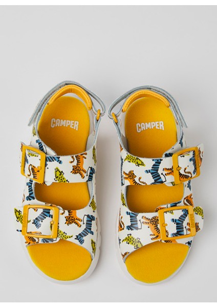 Çok Renkli Kız Çocuk Sandalet K800429-013-2 Oruga Sandal Kids modelleri