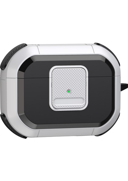 Apple Pods Pro Case Kapağı Için Şok Geçirmez Kasa Carabiner Tws Kulaklık Tpu Pc Kabuğu (Yurt Dışından)