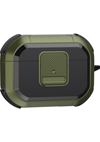 Apple Pods Pro Case Kapağı Için Şok Geçirmez Kasa Carabiner Tws Kulaklık Tpu Pc Kabuğu (Yurt Dışından)