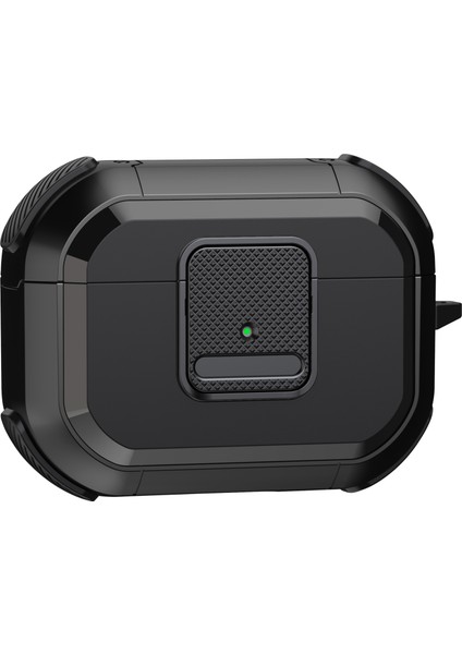 Apple Pods Pro Case Kapağı Için Şok Geçirmez Kasa Carabiner Tws Kulaklık Tpu Pc Kabuğu (Yurt Dışından)