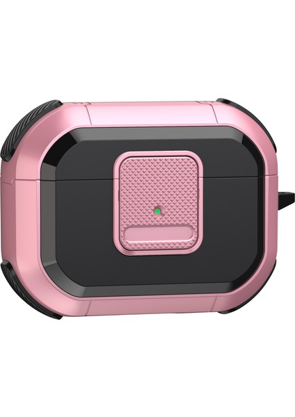Apple Pods Pro Case Kapağı Için Şok Geçirmez Kasa Carabiner Tws Kulaklık Tpu Pc Kabuğu (Yurt Dışından)