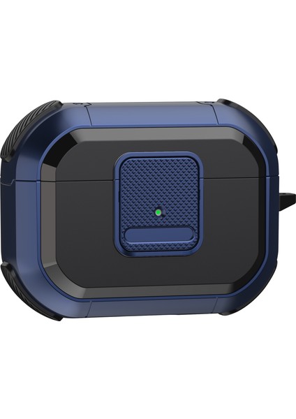 Apple Pods Pro Case Kapağı Için Şok Geçirmez Kasa Carabiner Tws Kulaklık Tpu Pc Kabuğu (Yurt Dışından)
