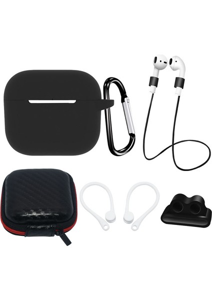 Elma Kapsülleri Için 1'de 1'de 3 Taşınabilir Taşıma Çantası Kulaklıklı Silikon Kılıf Seti Kulaklık Tutucu (Yurt Dışından)