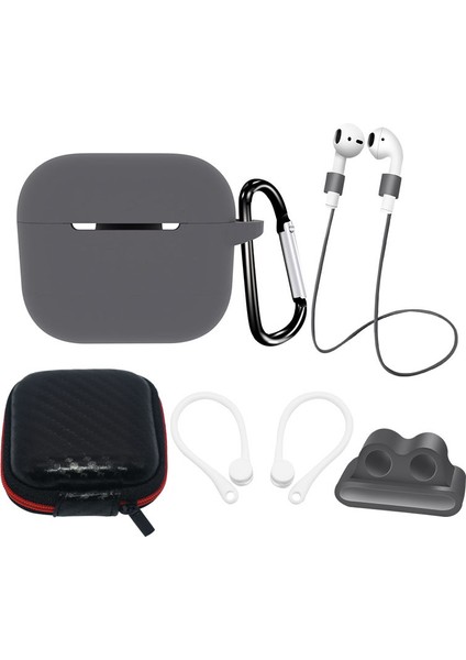 Elma Kapsülleri Için 1'de 1'de 3 Taşınabilir Taşıma Çantası Kulaklıklı Silikon Kılıf Seti Kulaklık Tutucu (Yurt Dışından)