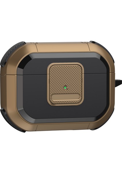 Apple Pods Pro Case Kapağı Için Şok Geçirmez Kasa Carabiner Tws Kulaklık Tpu Pc Kabuğu (Yurt Dışından)
