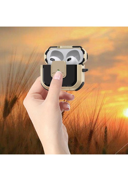 Apple Pods Için Koruyucu Kılıf 3 Vaka Tws Kulakbuds Tpu Pc Kapağı Kilitli Carabiner (Yurt Dışından)