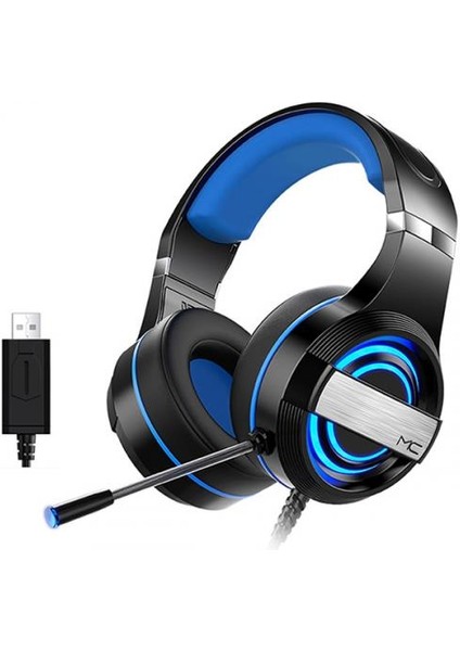 4d Surround Rgb Işıklı USB Girişli Profesyonel Oyuncu Kulaklığı Kafaüstü Gaming Kulaklığı