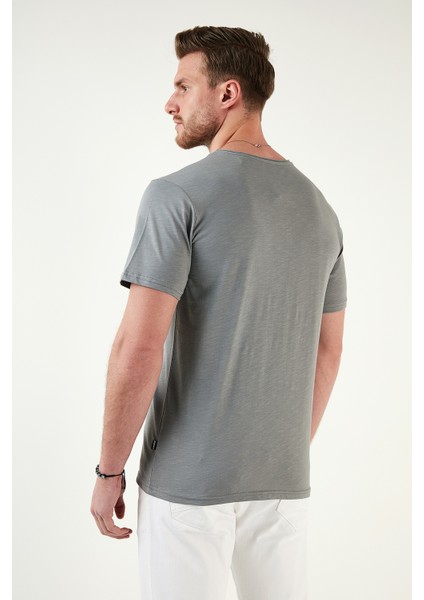 Pamuklu Slim Fit Bisiklet Yaka T Shirt Erkek T Shirt 59020001 indirimleri