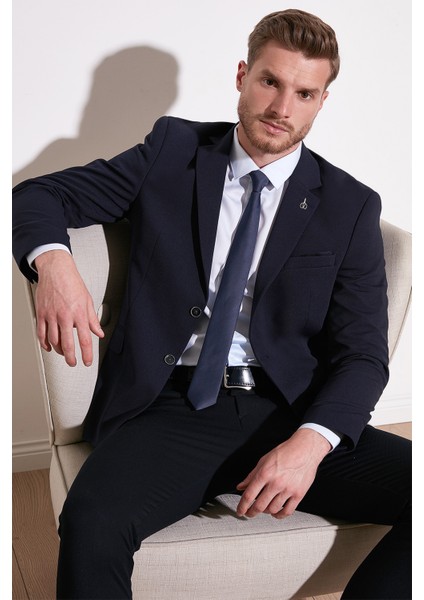 Regular Fit 6 Drop Çift Yırtmaçlı Blazer Ceket Erkek Ceket Baselna