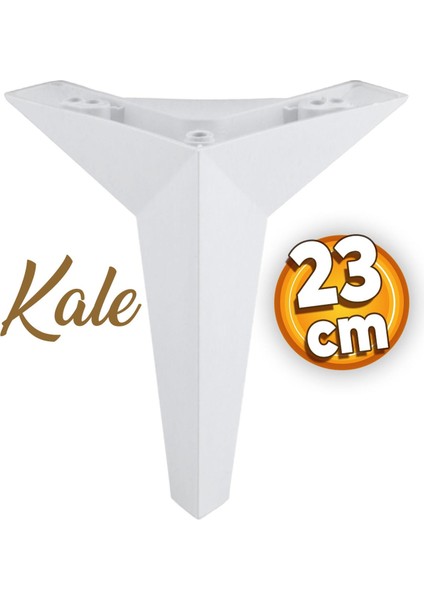 Kale Lüks Mobilya Kanepe Sehpa Tv Ünitesi Koltuk Ayağı 23 Cm Beyaz Baza Ayakları