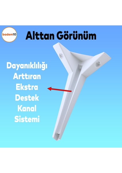 Kale Lüks Mobilya Kanepe Sehpa Tv Ünitesi Koltuk Ayağı 23 Cm Beyaz Baza Ayakları