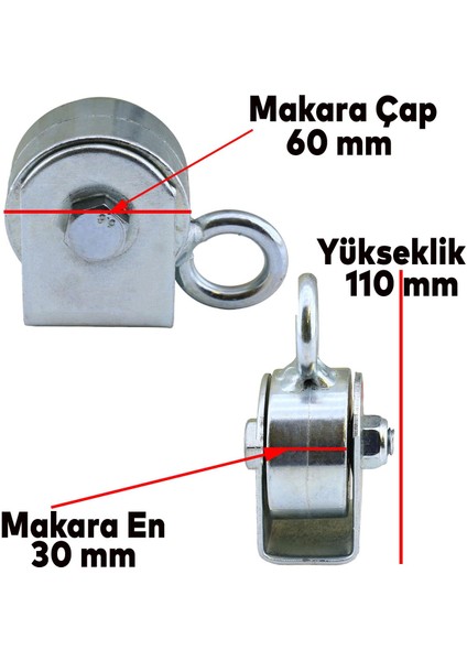 Salıncak Makarası Çelik 60 mm