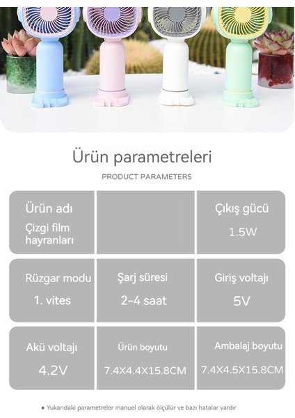 USB Mini El Fanı - Yeşil (Yurt Dışından)