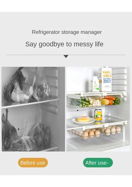 Sanlindou 1 Adet Buzdolabı Gıda Taze Saklama Kutusu Çok Amaçlı Boşluk Saver Buzdolabı Gıda Konteyner Yumurta Depolama Çekmece Organizatör | Şişeler, Jars & Amp;kutular (Yurt Dışından)