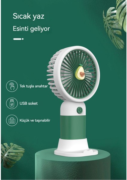 USB Mini El Fanı - Sarı (Yurt Dışından)
