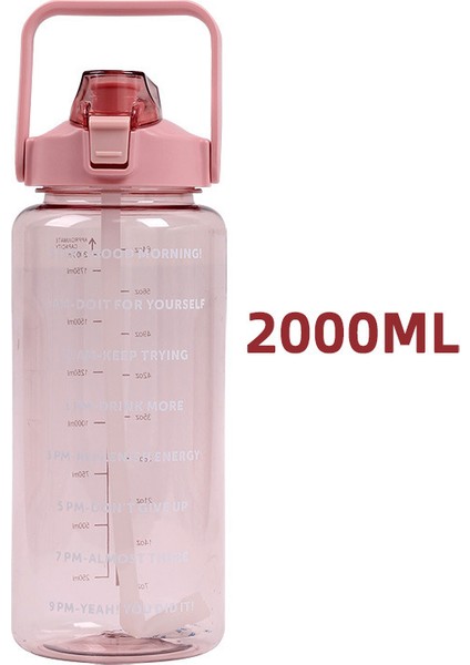 2000ML Taşınabilir Su Matarası - Pembe (Yurt Dışından)