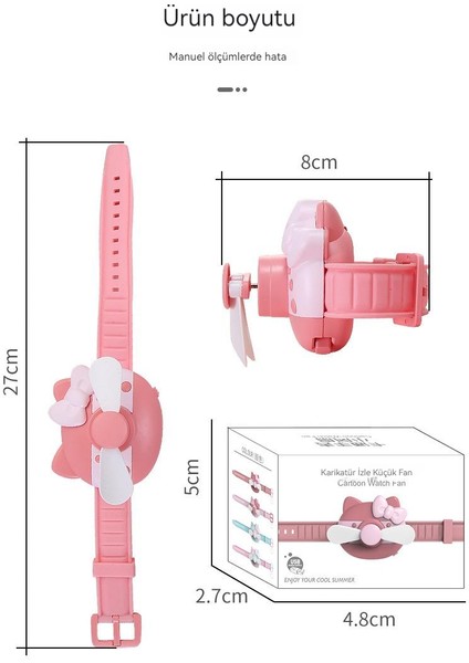 USB Mini El Fanı - Pembe (Yurt Dışından)