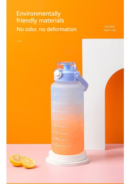 2000ML Taşınabilir Su Matarası - Mor / Yeşil (Yurt Dışından) fırsatları