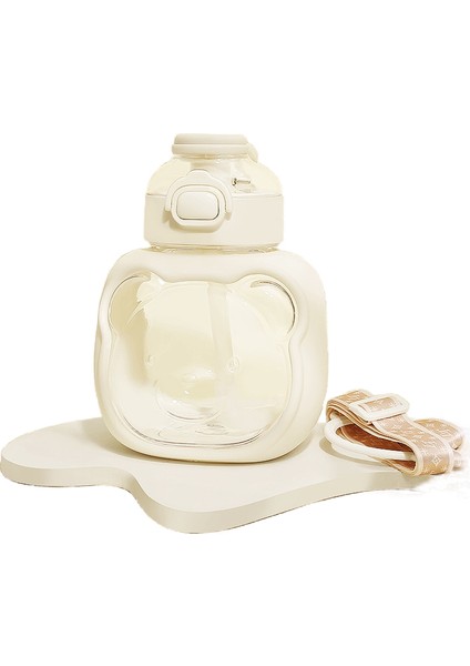 1000ML Taşınabilir Su Matarası - Beyaz (Yurt Dışından)