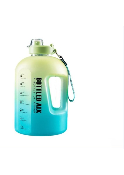 2200ML Taşınabilir Su Matarası - Yeşil / Mavi (Yurt Dışından)