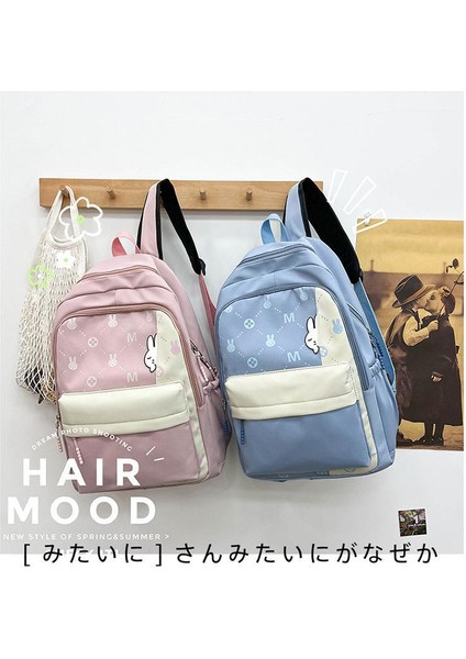 Yeni Pratik Sırt Çantası Kore Versiyonu Sevimli Tavşan Açık Seyahat Sırt Çantası Büyük Kapasiteli Tatlı ve Sevimli Okul Sırt Çantası (Yurt Dışından) fiyatları