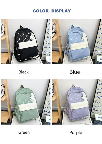 Yeni Pratik Sırt Çantası Kore Versiyonu Sevimli Tavşan Açık Seyahat Sırt Çantası Büyük Kapasiteli Tatlı ve Sevimli Okul Sırt Çantası (Yurt Dışından) indirimleri