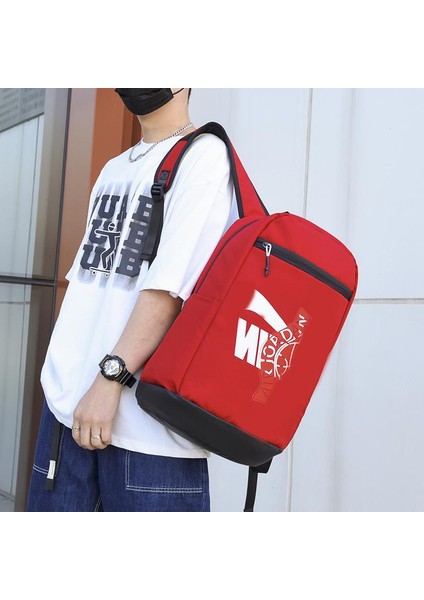 Yeni Sırt Çantası Trend Açık Renk Kontrast Okul Çantası Baskılı Harfler Dağcılık Seyahati Büyük Kapasiteli Okul Sırt Çantası (Yurt Dışından) modelleri