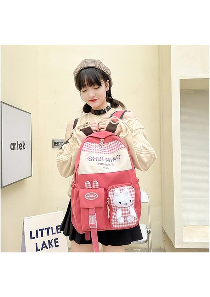 Yeni Pratik Sırt Çantası Kore Versiyonu Sevimli Karikatür Açık Seyahat Okul Çantası Taze Eğlence Büyük Kapasiteli Okul Sırt Çantası (Yurt Dışından) fiyatları