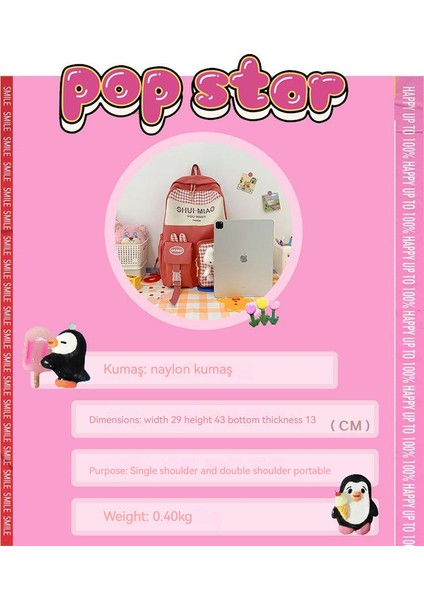 Yeni Pratik Sırt Çantası Kore Versiyonu Sevimli Karikatür Açık Seyahat Okul Çantası Taze Eğlence Büyük Kapasiteli Okul Sırt Çantası (Yurt Dışından) indirimleri