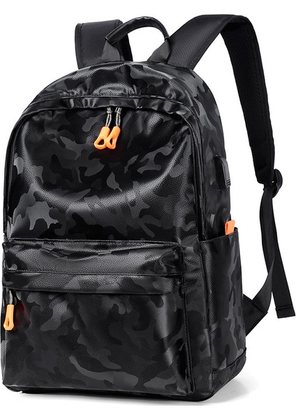 Yeni Sırt Çantası Serin Kamuflaj Okul Çantası Kore Versiyonu Basit ve Yakışıklı Sokak Trendi Okul Sırt Çantası (Yurt Dışından)
