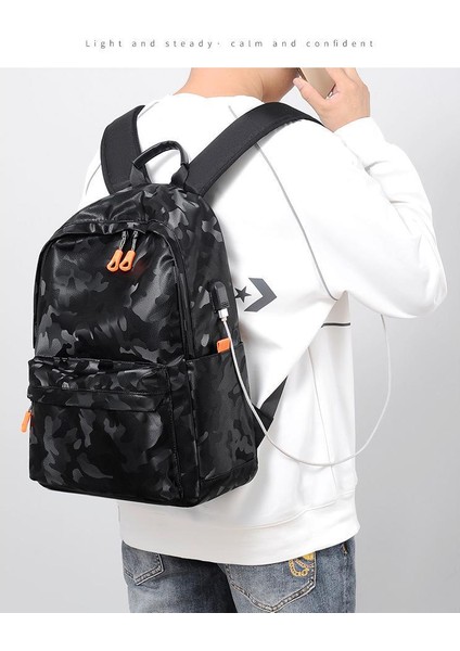 Yeni Sırt Çantası Serin Kamuflaj Okul Çantası Kore Versiyonu Basit ve Yakışıklı Sokak Trendi Okul Sırt Çantası (Yurt Dışından) fiyatları