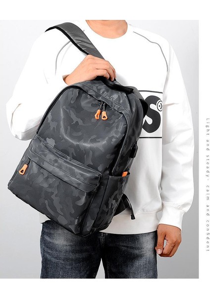 Yeni Sırt Çantası Serin Kamuflaj Okul Çantası Kore Versiyonu Basit ve Yakışıklı Sokak Trendi Okul Sırt Çantası (Yurt Dışından) modelleri