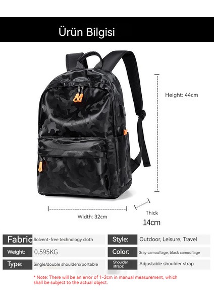 Yeni Sırt Çantası Serin Kamuflaj Okul Çantası Kore Versiyonu Basit ve Yakışıklı Sokak Trendi Okul Sırt Çantası (Yurt Dışından) indirimleri