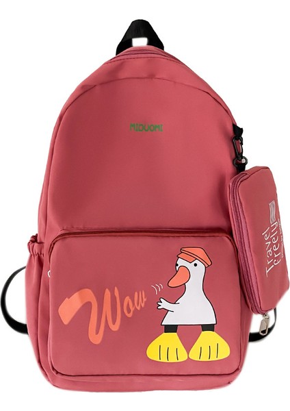 Yeni Sırt Çantası Basit ve Sevimli Okul Çantası Kore Versiyonu Tatlı Kişilik Modaya Uygun Serin Büyük Kapasiteli Okul Sırt Çantası (Yurt Dışından)