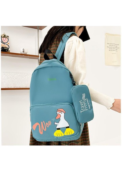 Yeni Sırt Çantası Basit ve Sevimli Okul Çantası Kore Versiyonu Tatlı Kişilik Modaya Uygun Serin Büyük Kapasiteli Okul Sırt Çantası (Yurt Dışından) fiyatları