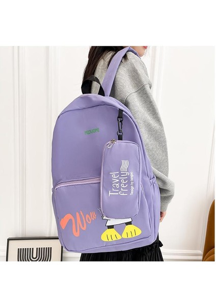 Yeni Sırt Çantası Basit ve Sevimli Okul Çantası Kore Versiyonu Tatlı Kişilik Modaya Uygun Serin Büyük Kapasiteli Okul Sırt Çantası (Yurt Dışından) modelleri