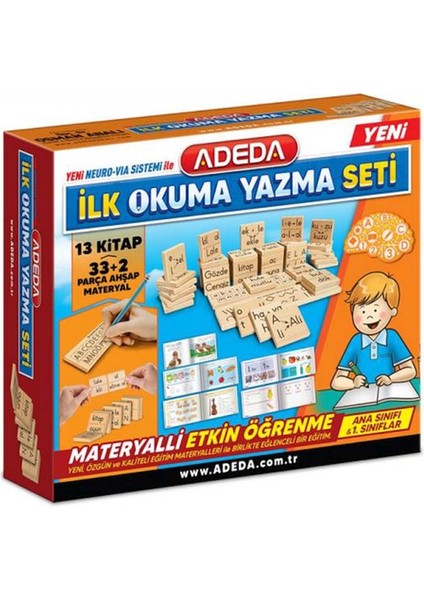 Adeda Yayıncılık Ilk Okuma Yazma Seti - 13 Kitap Takım - Ana Sınıfı ve 1.sınıflar