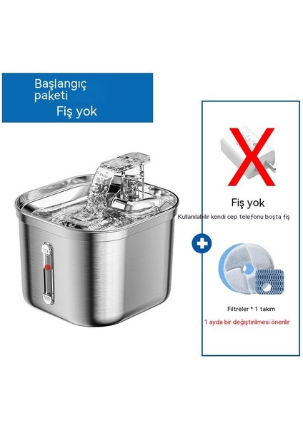 Kedi Paslanmaz Çelik Otomatik Sirkülasyon Su Pınarı (Yurt Dışından) fiyatları