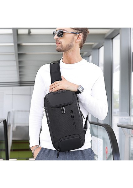 Erkek Iş Hırsız Omuz Çantası Teknoloji USB Hafif Açık Çapraz Göğüs Çantası (Yurt Dışından) modelleri