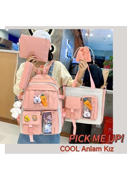 Ortaokul ve Lise Öğrencileri Için Beş Parçalı Basit Sırt Çantası (Yurt Dışından) modelleri