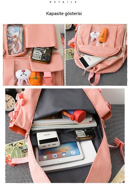 Ortaokul ve Lise Öğrencileri Için Beş Parçalı Basit Sırt Çantası (Yurt Dışından) fırsatları