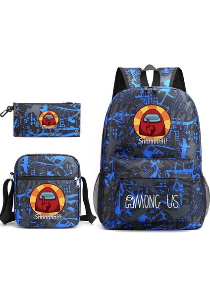 Erkek ve Kız Öğrenci Omuz Çantası Küçük Omuz Çantası Kalem Çantası 3 Parça Seti (Yurt Dışından)