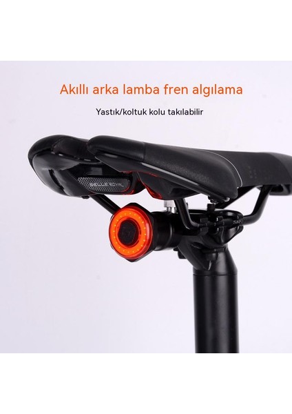 Bisiklet Arka Lambası Dağ Arka Lambası Akıllı Indüksiyon Fren Lambası (Yurt Dışından)