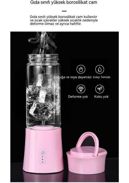 USB Şarj Kablosuz Meyve Blender Taşınabilir Mini Ev Elektrikli Meyve Sıkacağı (Yurt Dışından) modelleri