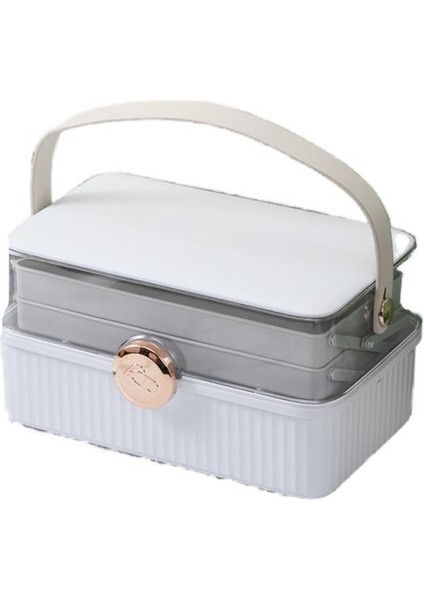 Büyük Ilaç Kutusu Ilk Yardım Tıbbi Kutusu Ilaç Çok Katmanlı Taşınabilir Depolama Hap Kutusu (Yurt Dışından)