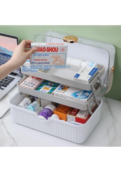 Büyük Ilaç Kutusu Ilk Yardım Tıbbi Kutusu Ilaç Çok Katmanlı Taşınabilir Depolama Hap Kutusu (Yurt Dışından) fiyatları