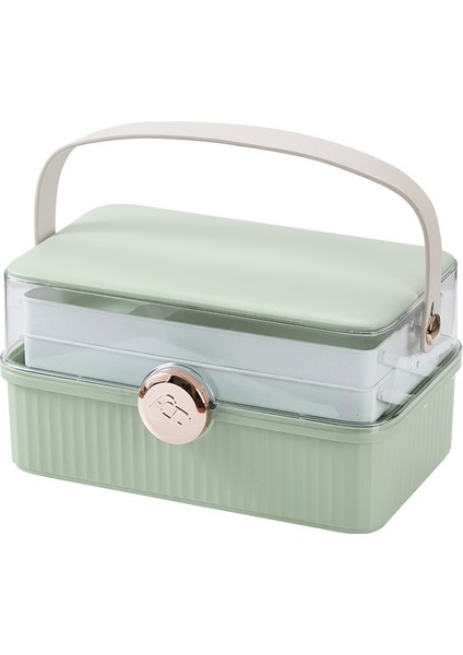 Büyük Ilaç Kutusu Ilk Yardım Tıbbi Kutusu Ilaç Çok Katmanlı Taşınabilir Depolama Hap Kutusu (Yurt Dışından)