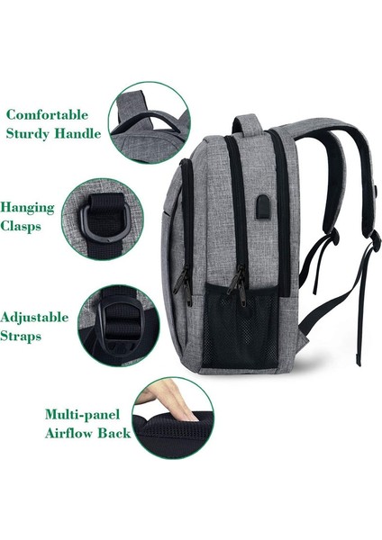Erkek Oxford Bez Bilgisayar Sırt Çantası Depreme Dayanıklı Şarj Omuz Sırt Çantası (Yurt Dışından) fırsatları