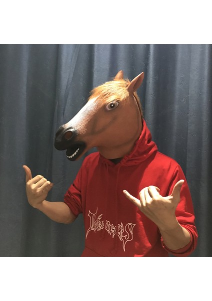 At Kafa Maskesi Cadılar Bayramı At Kafa Başak Cosplay Masquerade (Yurt Dışından) modelleri